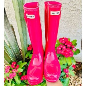 Hunter Kids Pink Rain Boots